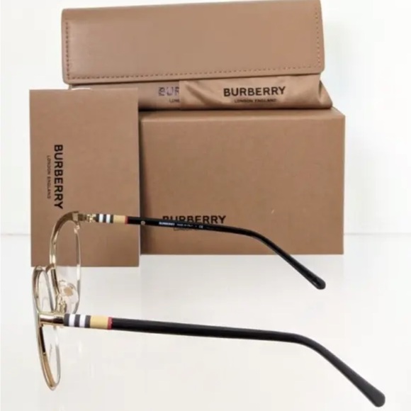 Brand New Authentic Burberry Eyeglasses BE 1324 1262 Black & Gold 52mm 1324 - Picture 4 of 5